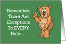Cute Anniversary Card There Are Exceptions To Every Rule card