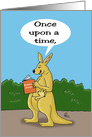 Mother’s Day Card With A Cartoon Kangaroo Reading A Story card