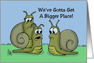 Congratulations On Your New Home With Cartoon Of Snails card