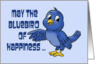 Birthday Card With The Bluebird Of Happiness card