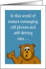 Birthday Card With Cartoon Bear, In This World ... card
