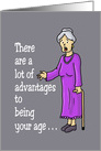 Getting Older Birthday Card With Cartoon Of An Elderly Woman card
