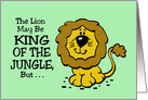 Cute Love/Romance Card For Her With A Cartoon Lion King Of The Jungle card
