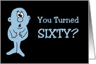 Humorous 60th Birthday Card With Cartoon Character card