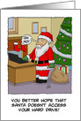 Blank Note Card Hope Santa Doesn’t Access Your Hard Drive card