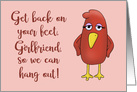 Get Well Card For A Female Friend Get Back On Your Feet, Girlfriend card