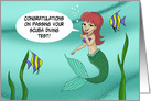 Congratulations On Passing Your Scuba Diving Test With Mermaid card