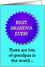Grandparents Day Card For Best Grandpa Ever With Badge card