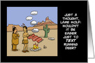 Humorous Hi/Hello Card With Indian Sending Smoke Signals card