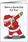 Christmas Card With Santa In A Dabbing Dance Pose card