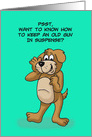 Birthday Card With Cartoon Dog How To Keep Old Guy In Suspense card