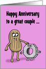 Anniversary Card For Couple With Peanut And Nut To Great Couple card