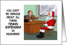 Humorous Tax Day Card With Santa Being Audited By IRS card