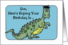 Son’s Birthday Card With Dinosaur Hope Your Birthday Is Dinomite! card
