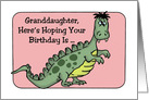 Granddaughter’s Birthday Card Dinosaur Hope Your Birthday Is Dinomite! card