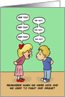 Birthday Card For Brother With Cartoon Of Young Siblings Arguing card
