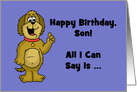 Humorous Adult Birthday Card For Son From Father Sperm Joke card