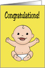 Congratulations On Becoming Great Grandparents Card With Baby card