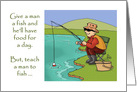 Father’s Birthday Card Give A Man A Fish card