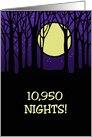 Adult 30th Anniversary Card 10,950 Nights With Moon And Stars card