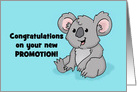 Cute Congratulations On Promotion Card With Koala Bear card