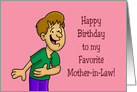 Birthday Card For Mother-In-Law From Son-In-Law card