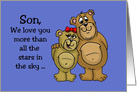 Son Birthday Card We Love You More Than All The Stars In The sky card