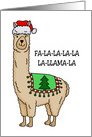 Christmas Card With Llama Fa La La La La La Llama La card