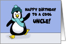 Birthday Card With Penguin Birthday For A Cool Uncle card