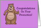 Congratulations On Your Promotion Card With Cartoon Bear card