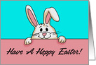 Kids Easter Card With Cute Bunny Have A Hoppy Easter card