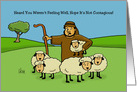 Humorous Get Well Card With Shepherd And Sheep Get The Flock Out card