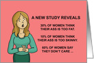 Humorous Anniversary Card A New Study Reveals 30% Of Women card
