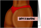 Adult Birthday African American Woman&rsquo;s Butt Curvy Is Beautiful card