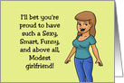 Valentine Card For A Boyfriend Proud To Have Such A Girlfriend card