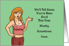 Humorous Christmas We’ll Tell Santa You’ve Been Good This Year card