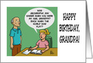 Humorous Birthday For Grandfather Back When The World Was Flat card