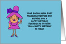 Humorous Belated Birthday Card Your Social Media Post Reminded Me card