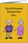50th Anniversary Card For Spouse Sometimes Drive Each Other Crazy card