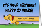 31st Birthday 29 Years PLUS 730 Days With Dachshund card