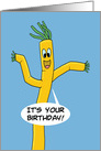 Birthday Card With Dancing Balloon Man Figure Let’s Celebrate card