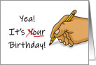 Birthday For Twin Brother Yea, It’s Your Birthday Y Is Crossed Out card