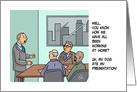 Humorous Boss’s Day Card With A Cartoon My Dog Ate My Presentation card