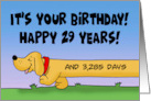 38th Birthday 29 Years PLUS 3285 Days With Dachshund card