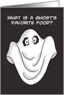 Funny Halloween Card What Is A Ghost’s Favorite Food? Spookghetti card