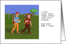 Humorous Blank Card With Golfing Cartoon I Lost Count card