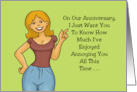 Humorous Anniversary Card For Spouse I Want You To Know card
