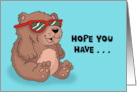 Humorous Birthday With Cartoon Bear Have A Beary Cool Birthday card