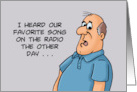 Anniversary For Spouse With Cartoon Man Heard Our Favorite Song card