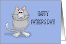 Humorous Father’s Day Card With Cartoon Cat Boomer card